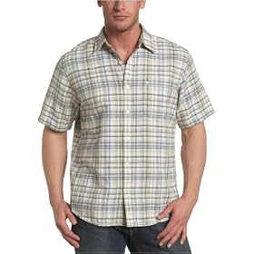 Timberland Men's Linen Cotton Plaid Short-Sleeve Shirt