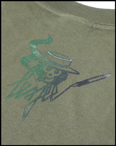 Size【L】A BATHING APE(エイプ) ×スケシン 09AW big funロゴサル顔T カーキ【カーキ】【新品】