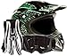 Typhoon Adult ATV MX Helmet Goggles Gloves Gear Combo Matte Green w/Black (Large)