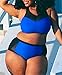 Dreamy Girl Plus Size Indigo Scuba Sweetheart Bikini Set Swimsuit for Women