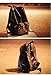AM Landen Leopard PU Studded Backpacks School Bag Medium Size