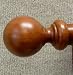 Ball Wood Finial in Walnut Finish for a 1-3/8" dowel rod - 2/pack [CAPITOL CITY LUMBER]