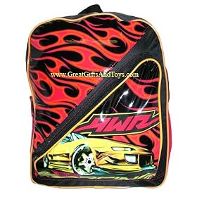 Hot Wheels Boys Black Backpack Large by