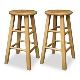 Click here to buy 24" Bar Stool- Natural(Set of 2) by Winsome.