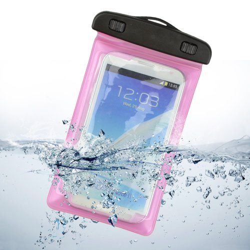 Cellphone Waterproof Pouch Case for Samsung Galaxy Note 3 / Samsung S5 / Note 2 / Nokia Lumia / Sony Xperia Z2 + VanGoddy Headset With MIC