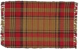 Durable Hand Woven 100% Cotton Plaid Placemat 12x18 Inches Set of Six