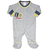 Mish Mish - Newborn Baby Boys Long Sleeved Coverall, Grey