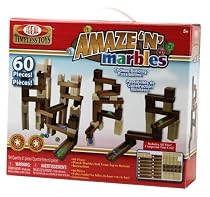 Ideal Amaze 'N' Marbles 60 Piece Classic Wood Construction Set
