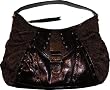 Women's Roca Wear Purse Handbag Jacquard Frills Brown