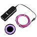 Onite US-20EL-03PP 16.4' Neon Glowing Strobing Electroluminescent EL Wire Light with Battery Pack Controller for Parties, Purple