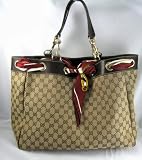 Gucci - Gucci Handbags (Beige Brown) 153033 Positano Tote Bag with Silk Scarf