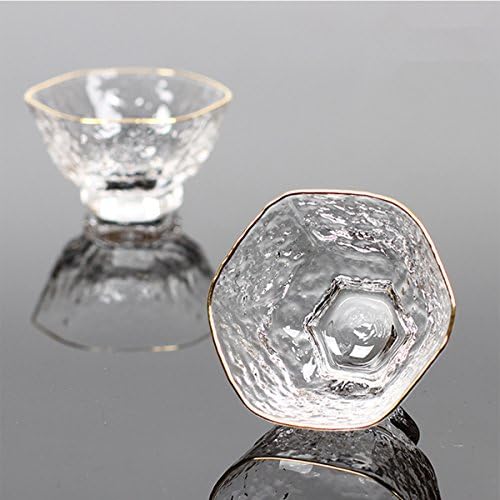 Chocohoney Hammer Pattern Glass Tea &amp; Coffee Cups, Set of 2