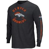 NFL Men's Denver Broncos Gridiron Tough III Long Sleeve Basic Tee (Charcoal Heather, XX-Large)