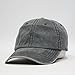 Plain Washed Cotton Twill Baseball Cap with Adjustable Velcro (Charcoal Gray)