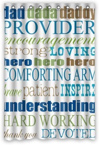 DavidHot Stylish Living Elegant Funny Father's Day Saying ; Quotes Bathroom Shower Curtain Liner for Home