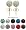 Crystal Stud Earrings by GlitZ JewelZ © - 5/16' (8MM) - Silver 18K Gold plated, looks like real Gold - made with over 100 crystals - bling bling!! Comes packed in a lovely velvet pouch - Choose the colour & size from the menu below