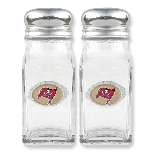 NFL Buccaneers Glass Salt Pepper Shakers