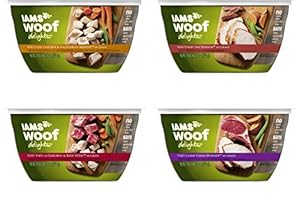 Bundle (4 Items) Iams Woof Delights Variety Pack (Four 8 Ounce Containers)