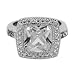 Cushion Cut CZ Ring- White Gold Filled Cubic Zirconia Engagement Ring by gemgem Jewelry (10)