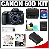 Canon EOS 60D Digital SLR Camera Body with EF-S 18-135mm IS Lens + 32GB Car ....