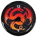 Black Wall Clock of Tribal Fire Dragon (Harley Davidson Gear)