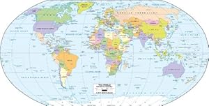 Robinson Projection World Map Poster