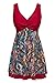 wantdo Women's Modest Swimsuit One Piece Swimwear Beachwear WineRed US 6-8