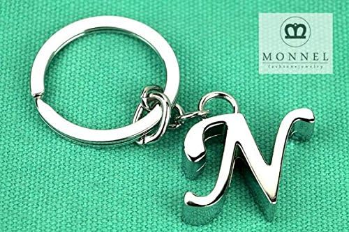 Z334-E New Cute Letter "N" Thick Charm Keychain