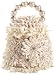 Mary Frances Accessories White Dahlia Evening Bag