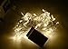 Sungluber LED String Lights,33 ft 100 LED Bulbs String Fairy Clear Warm White Wire Lights Set with Certified Adapter for Outdoor,Christmas tree,Wedding,Party
