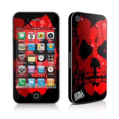 Apple iPhone 4用スキンシール【Red Skull】