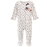 Newborn Girls' Classic Poohâ„¢ Floral Sleep-and-Play - White/Purple