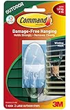 Command 17093CLR-AW-E 1 Hook 2 Strips Outdoor Large Clear Window Hook