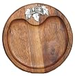 Wood Acorn Mini Round Cutting Board 8" D Set/2