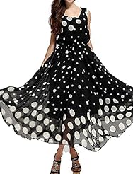 Chiffon Dots Print Full Length   Ball Gown Club Dress/Evening Dress/Prom Dress 