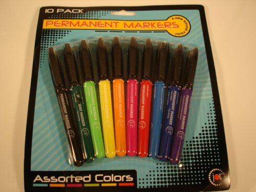 Childrens Toyshop  Toys : 10 Pack Permanent Markers 0.4mm Round Point