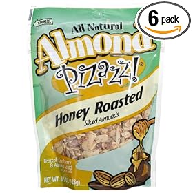 Good Sense Almond Pizazz, Honey Roasted Sliced Almonds, 4.5-Ounce Bags (Pack of 6)