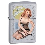Zippo Night Mission-Pin Up Girl Satin Chrome Lighter, 7286