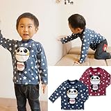 (パンダマニア)PANDA MANIA 2015 デカアップリケ 長そでTシャツ 95cm ネイビー