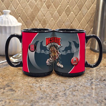 NCAA North Carolina State Wolfpack 2 Pack 15oz Black Searle Mug