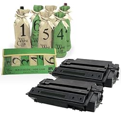 Compatible HP High Yield Toner Cartridge CE255X 2-Pack With Free Blind Wine Tasting Game