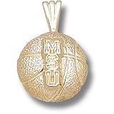Michigan State University MSU Basketball Pendant (14kt)