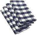 DII Navy and White Checkers Napkin Set of 4