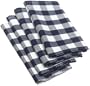 DII Navy and White Checkers  Napkin Set of 4