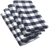 DII Navy and White Checkers Napkin Set of 4