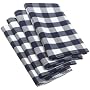 DII Navy and White Checkers  Napkin Set of 4