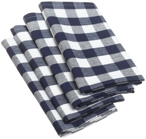 Childrens Toyshop  Kitchen & Housewares : DII Navy and White Checkers  Napkin Set of 4