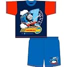 Childrens/Kids Boys Thomas The Tank Engine No 1 Blue Engine Short Top & Shorts Nightwear Pyjama Set