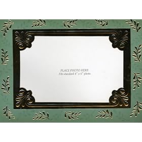 Paper Magic Holiday Greeting Card Photo Holders - Green with Gold Leaf - Set of 8