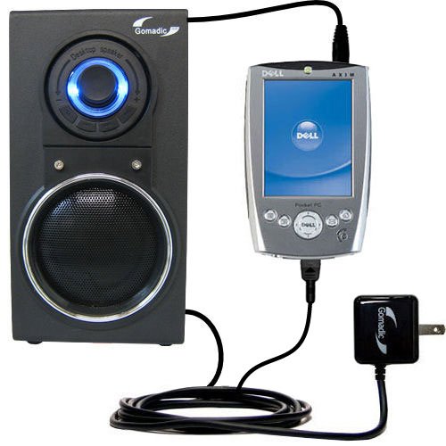 10 Watt Battery Powered Portable Amplified Audio Speaker with Dual charger also charges the Dell Axim x5